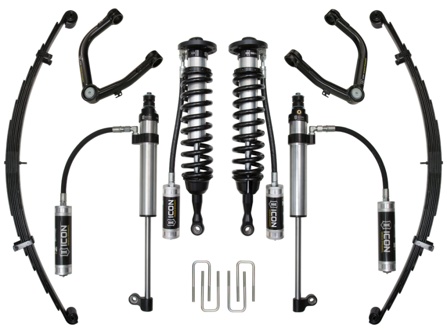 ICON Vehicle Dynamics - ICON 2007-2021 TOYOTA TUNDRA 1-3" LIFT STAGE 8 SUSPENSION SYSTEM WITH TUBULAR UPPER CONTROL ARMS - K53028T