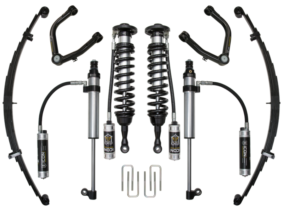 ICON Vehicle Dynamics - ICON 2007-2021 TOYOTA TUNDRA 1-3" LIFT STAGE 9 SUSPENSION SYSTEM WITH TUBULAR UPPER CONTROL ARMS - K53029T