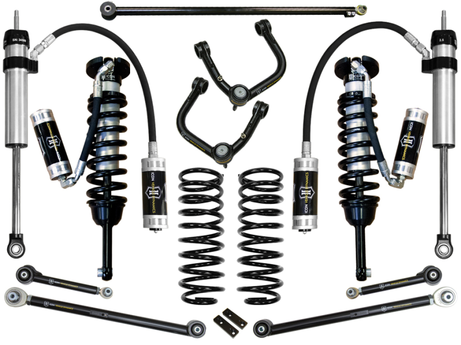 ICON Vehicle Dynamics - ICON 20210-UP 4RUNNER/2010-2014 FJ CRUISER 0-3.5" LIFT STAGE 6 SUSPENSION SYSTEM WITH TUBULAR UCA - K53066T