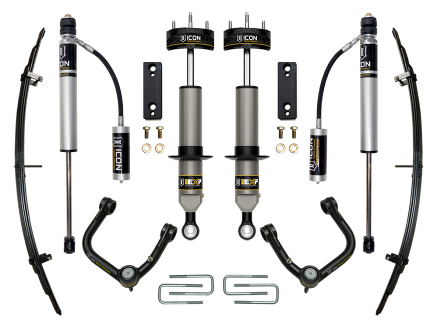 ICON Vehicle Dynamics - ICON 2005-2022 TOYOTA TACOMA 1-2" LIFT STAGE 3 EXP SUSPENSION SYSTEM WITH TUBULAR UPPER CONTROL ARMS - K53222T