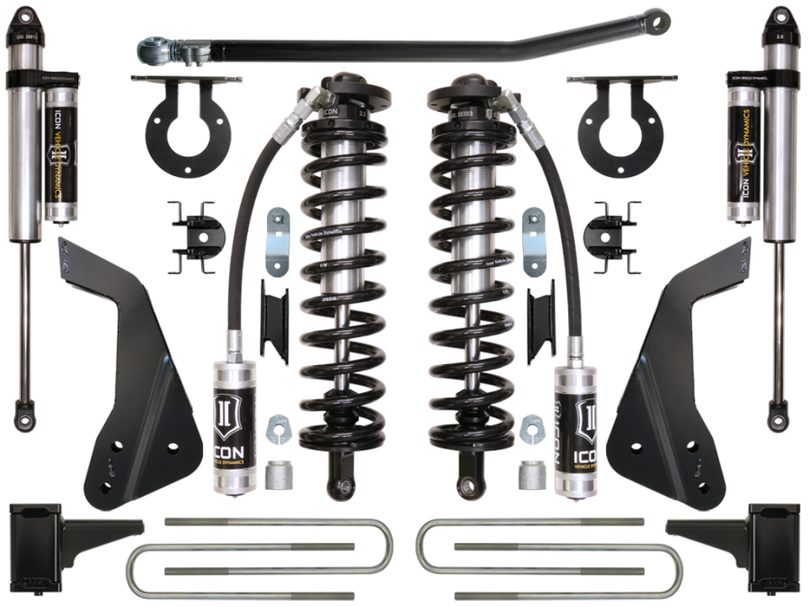 ICON Vehicle Dynamics - ICON 2008-2010 FORD F-250/F-350 4-5.5" LIFT STAGE 3 COILOVER CONVERSION SYSTEM - K63123