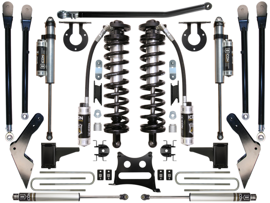 ICON Vehicle Dynamics - ICON 2008-2010 FORD F-250/F-350 4-5.5" LIFT STAGE 5 COILOVER CONVERSION SYSTEM - K63125