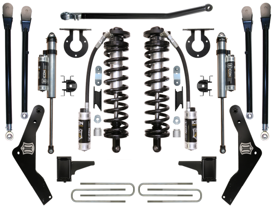 ICON Vehicle Dynamics - ICON 2011-2016 FORD F-250/F-350 4-5.5" LIFT STAGE 4 COILOVER CONVERSION SYSTEM - K63134