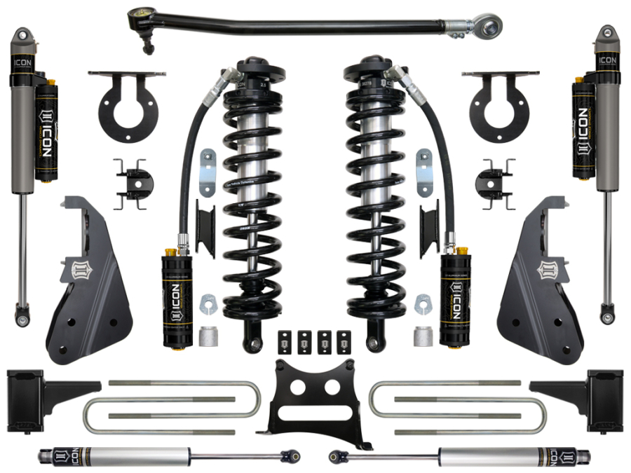 ICON Vehicle Dynamics - ICON 2017-2022 FORD F-250/F-350 4-5.5" LIFT STAGE 4 COILOVER CONVERSION SYSTEM - K63154