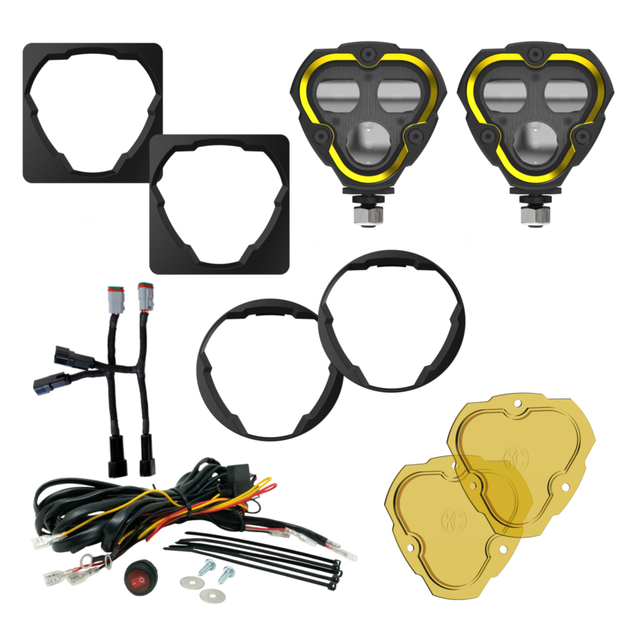 KC HiLiTES - KC HILITES KC FLEX ERA 3 DUAL MODE SAE FOG LIGHTS 2 LIGHT MASTER KIT TOYOTA AFTERMARKET BUMPER - 97155