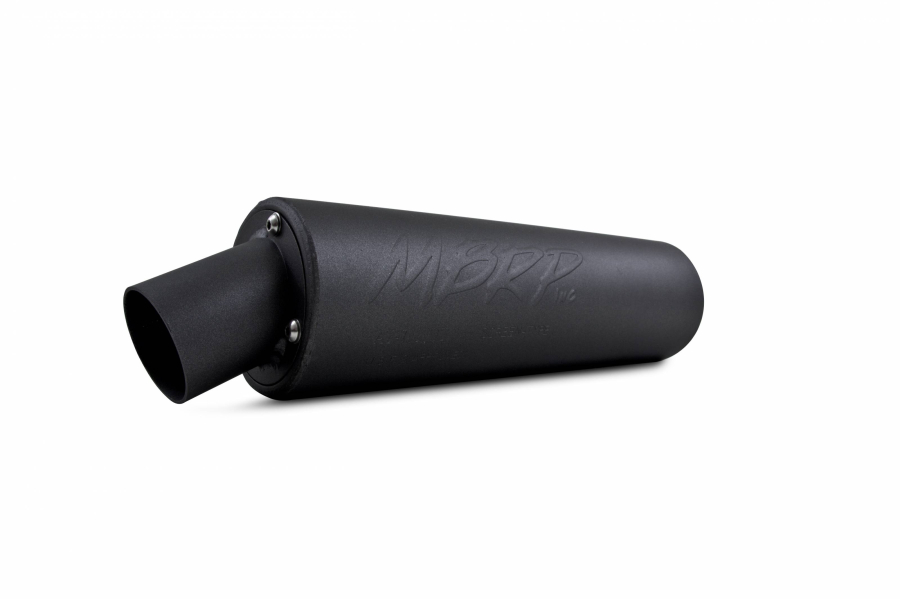 MBRP Exhaust - MBRP EXHAUST ATV, 1.25IN. INLET, 3.5IN. DIAMETER BODY ATV 7000 SERIES UTILITY BLACK. - AT-7010UT