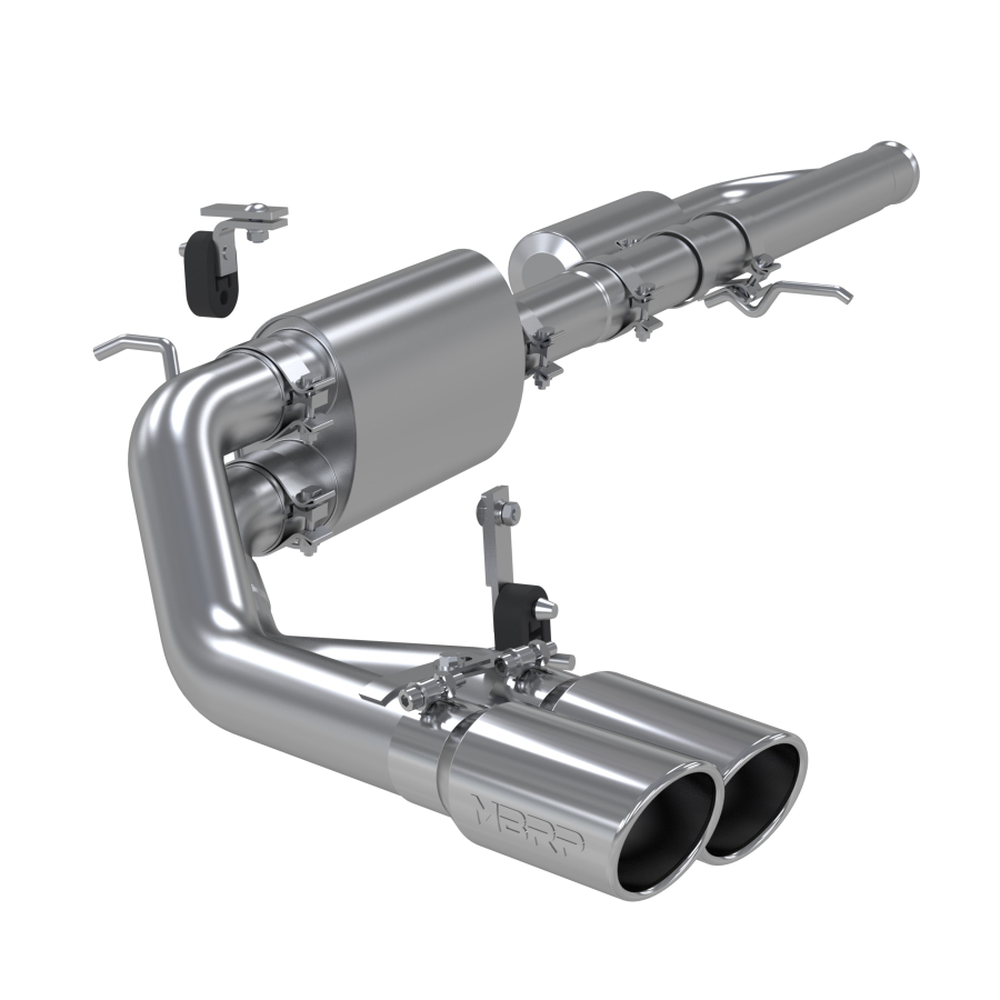 MBRP Exhaust - MBRP EXHAUST 3IN. CAT-BACK PRE-AXLE DUAL SIDE EXIT ALUMINIZED STEEL. - S5081AL