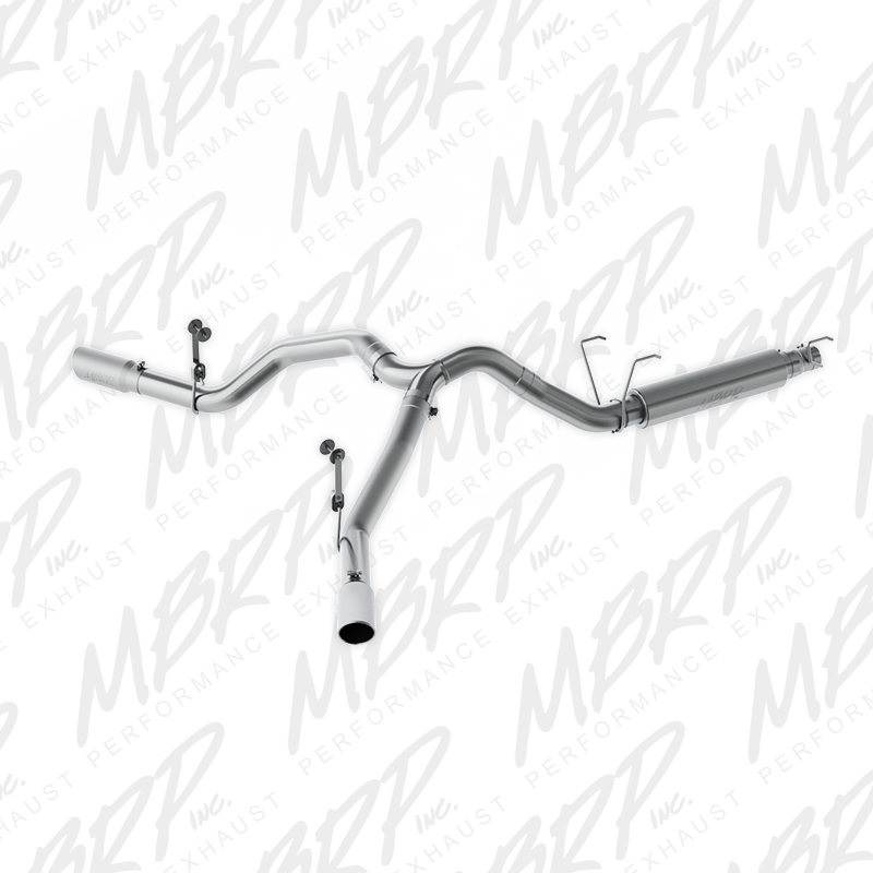 MBRP Exhaust - MBRP EXHAUST 4IN. CAT-BACK SINGLE SIDE DUAL OUTLET ALUMINIZED STEEL. - S5150AL