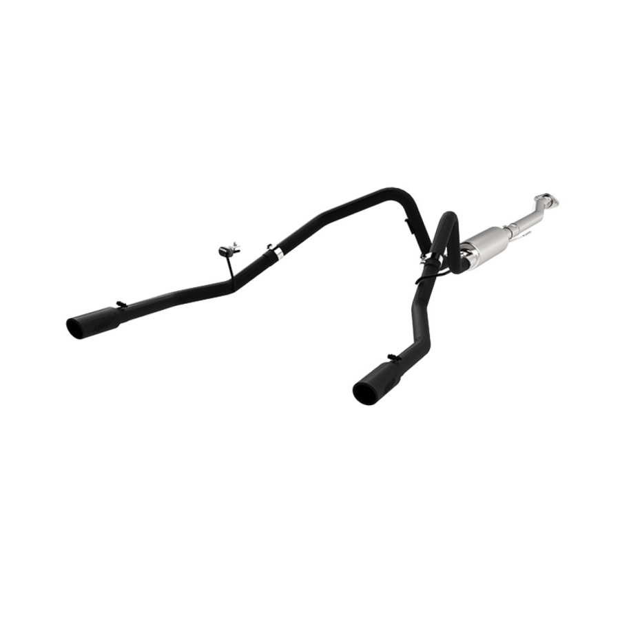 MBRP Exhaust - MBRP EXHAUST 3IN. CAT-BACK 2.5IN. DUAL SPLIT REAR EXIT BLACK COATED ALUMINIZED STEEL. - S5240BLK