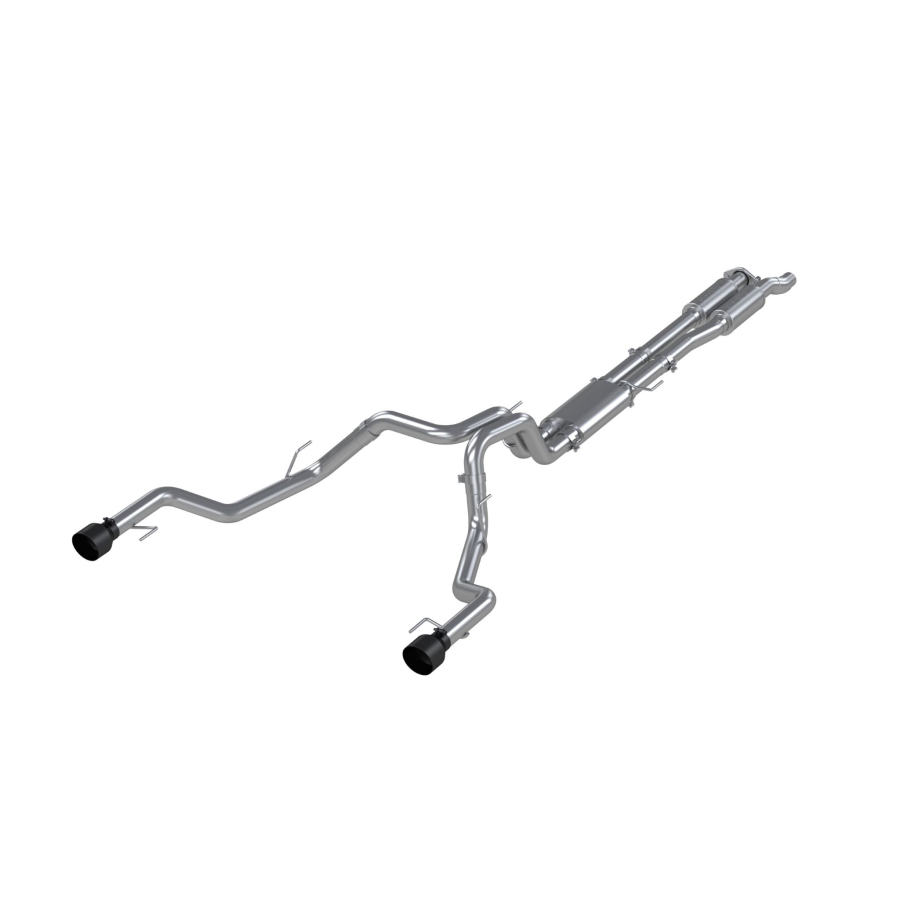 MBRP Exhaust - MBRP EXHAUST 3IN. CAT-BACK DUAL REAR EXIT STREET VERSION T409 STAINLESS STEEL WITH BLACK TIPS. - S5265409