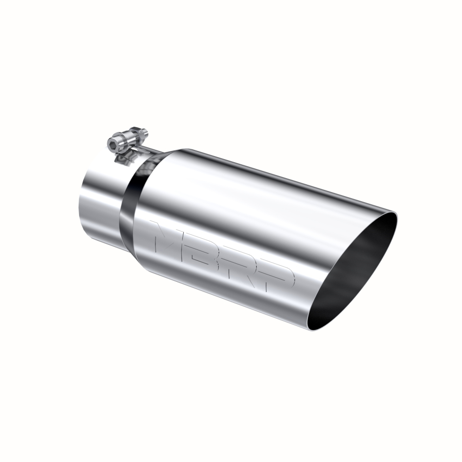 MBRP Exhaust - MBRP EXHAUST TIP 5IN. O.D. ANGLED SINGLE WALLED 4IN. INLET 12IN. LENGTH T304 STAINLESS STEEL. - T5052