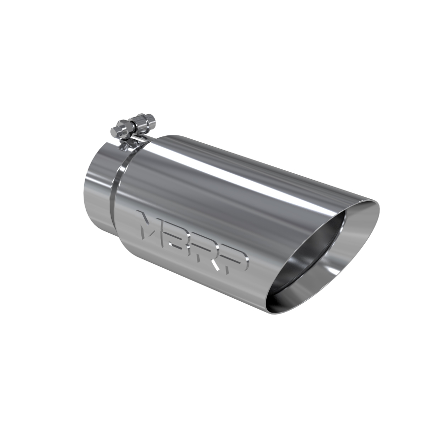 MBRP Exhaust - MBRP EXHAUST TIP 5IN. O.D. DUAL WALL ANGLED 4IN. INLET 12IN. LENGTH T304 STAINLESS STEEL. - T5053