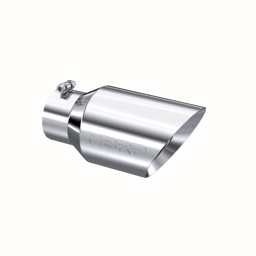 MBRP Exhaust - MBRP EXHAUST TIP 6IN. O.D. DUAL WALL ANGLED 4IN. INLET 12IN. LENGTH T304 STAINLESS STEEL. - T5072