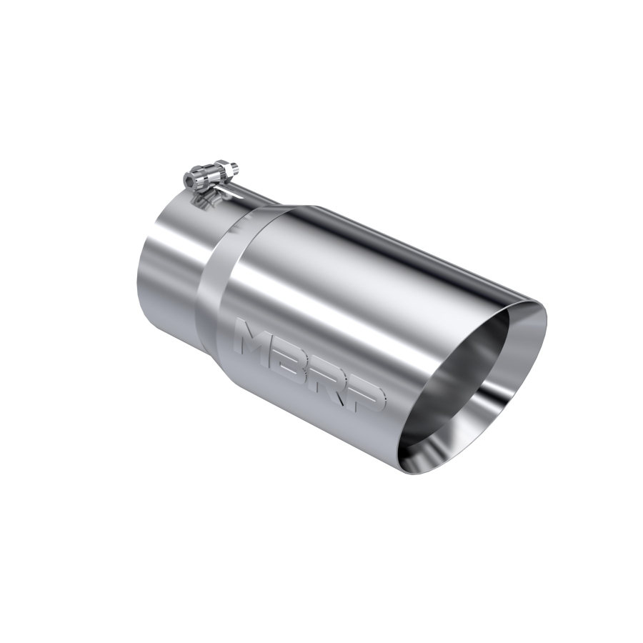 MBRP Exhaust - MBRP EXHAUST TIP 6IN. O.D. DUAL WALL ANGLED 5IN. INLET 12IN. LENGTH T304 STAINLESS STEEL. - T5074