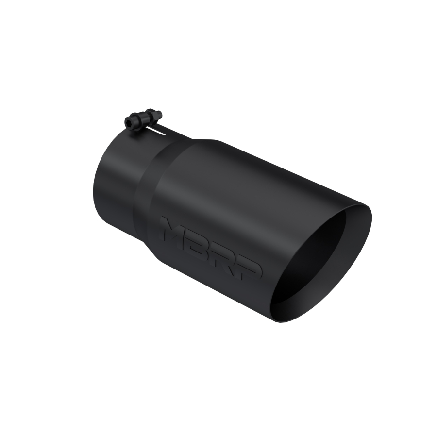 MBRP Exhaust - MBRP EXHAUST 6" INLET OUTSIDE DIAMETER DUAL WALL ANGLED 5" INLET OUTSIDE DIAMETER 12" ASSEMBLED LENGTH BLACK COATED TIP. - T5074BLK