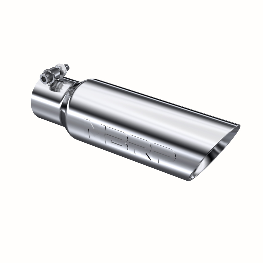 MBRP Exhaust - MBRP EXHAUST TIP 3IN. O.D. DUAL WALL ANGLED 2IN. INLET 12IN. LENGTH T304 STAINLESS STEEL. - T5106