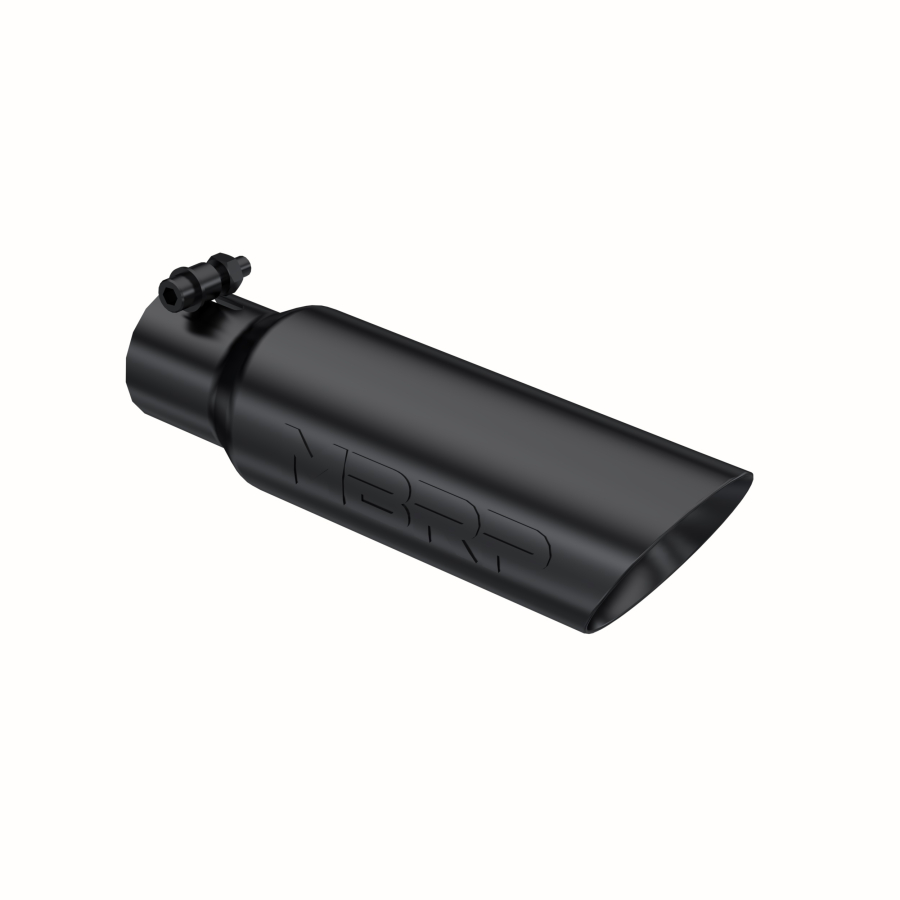 MBRP Exhaust - MBRP EXHAUST TIP 3IN. O.D. DUAL WALL ANGLED 2IN. INLET 12IN. LENGTH-BLACK COATED. - T5106BLK