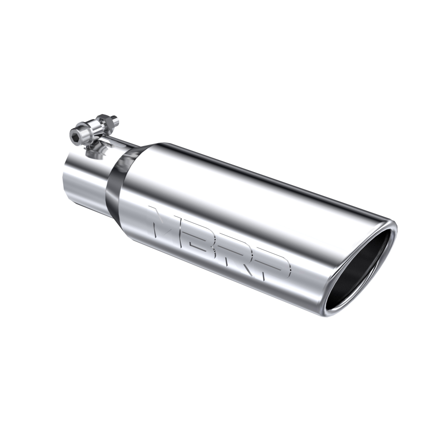 MBRP Exhaust - MBRP EXHAUST TIP 3IN. O.D. ANGLED ROLLED END 2IN. INLET 10IN. LENGTH T304 STAINLESS. - T5113