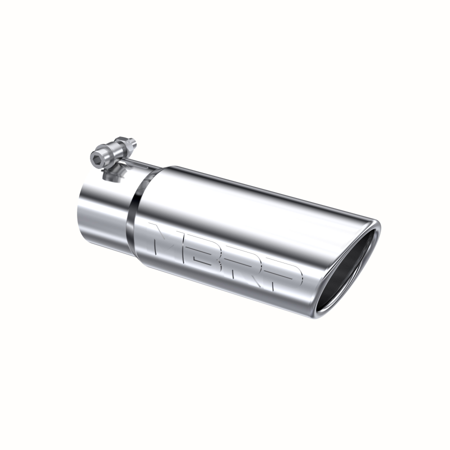 MBRP Exhaust - MBRP EXHAUST TIP 3IN. O.D. ANGLED ROLLED END 3IN. INLET 10IN. LENGTH T304 STAINLESS STEEL. - T5115