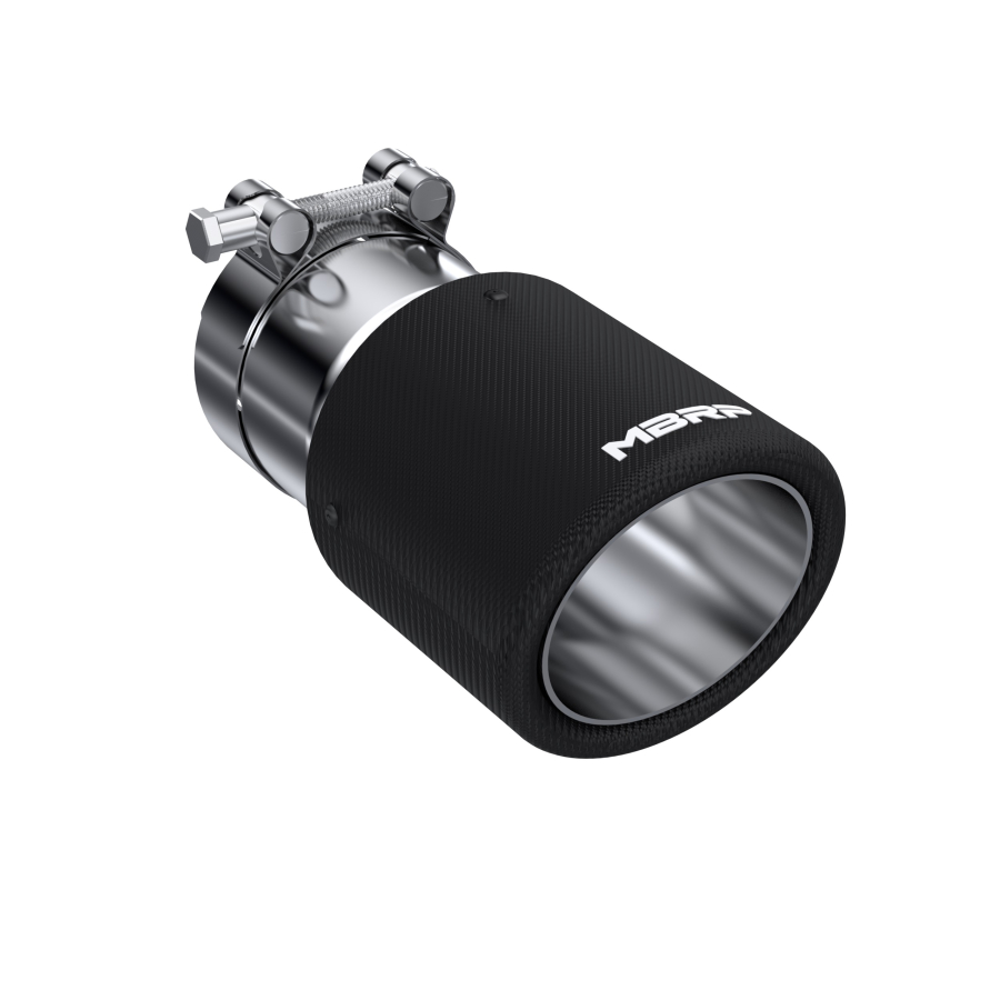 MBRP Exhaust - MBRP EXHAUST TIP 4IN. OD DUAL WALL ANGLED 3IN. INLET 7.7IN. LENGTH CARBON FIBER. - T5122CF