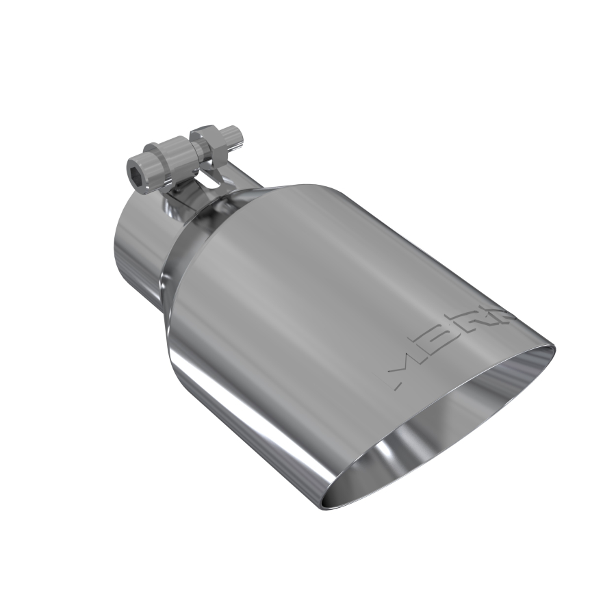 MBRP Exhaust - MBRP EXHAUST TIP 4IN. O.D. DUAL WALL ANGLED 2IN. INLET 8IN. LENGTH T304 STAINLESS STEEL. - T5123