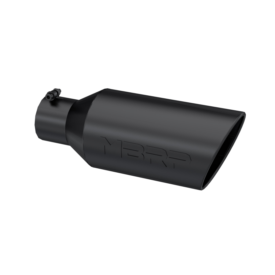 MBRP Exhaust - MBRP EXHAUST TIP 7IN. O.D. ROLLED END 4IN. INLET 18IN. IN LENGTH BLACK. - T5126BLK