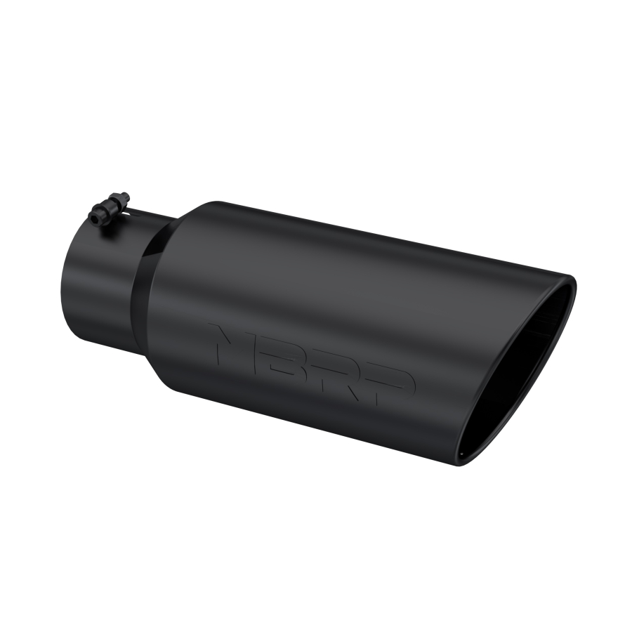 MBRP Exhaust - MBRP EXHAUST TIP 7IN. O.D. ROLLED END 5IN. INLET 18IN. IN LENGTH BLACK COATED. - T5127BLK