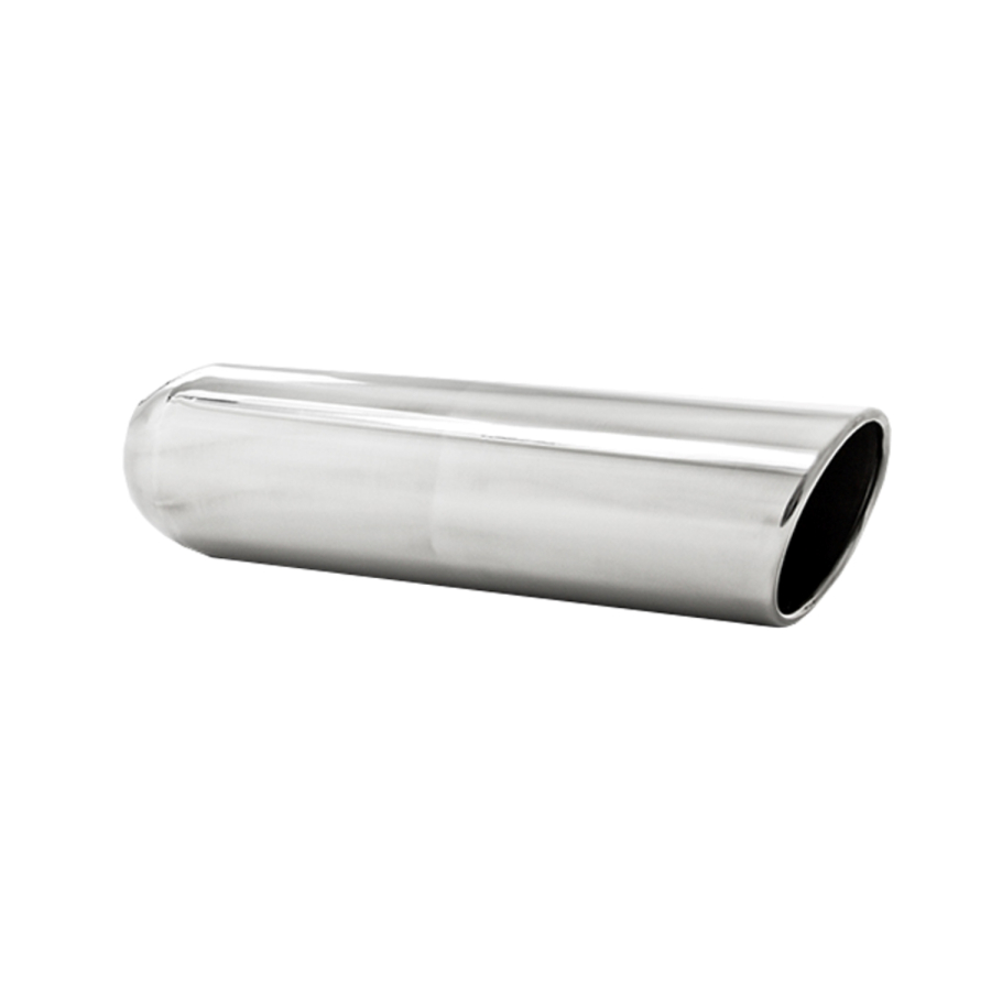 MBRP Exhaust - MBRP EXHAUST 4IN. OD 3IN. INLET 16IN. IN LENGTH ANGLED CUT ROLLED END WELD ON T304 STAINLESS STEEL. - T5136