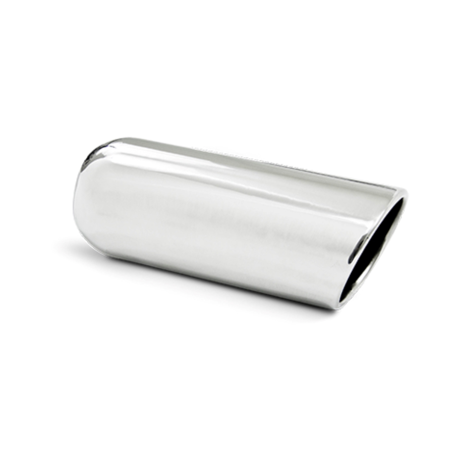 MBRP Exhaust - MBRP EXHAUST 4IN. OD 2.5IN. INLET 12IN. IN LENGTH ANGLED CUT ROLLED END WELD ON T304 STAINLESS STEEL. - T5140