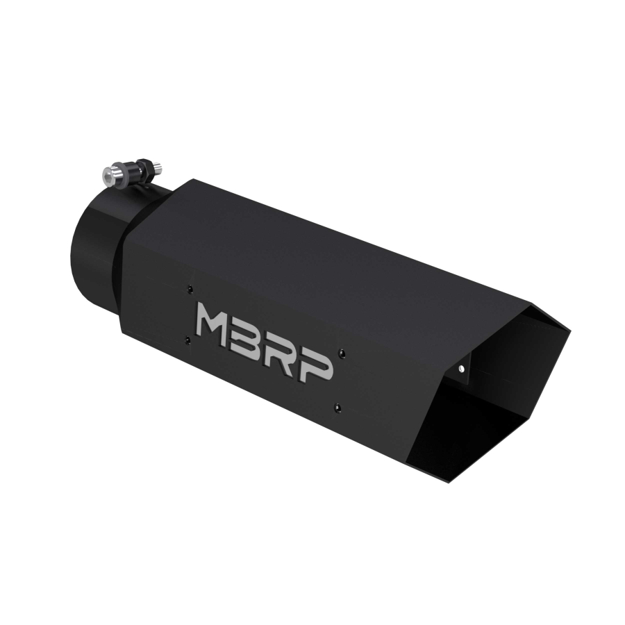 MBRP Exhaust - MBRP EXHAUST POWDERED COATED STAINLESS STEEL 4" INLET 5" OUTSIDE DIAMETER 16" ASSEMBLED LENGTH. - T5164BLK