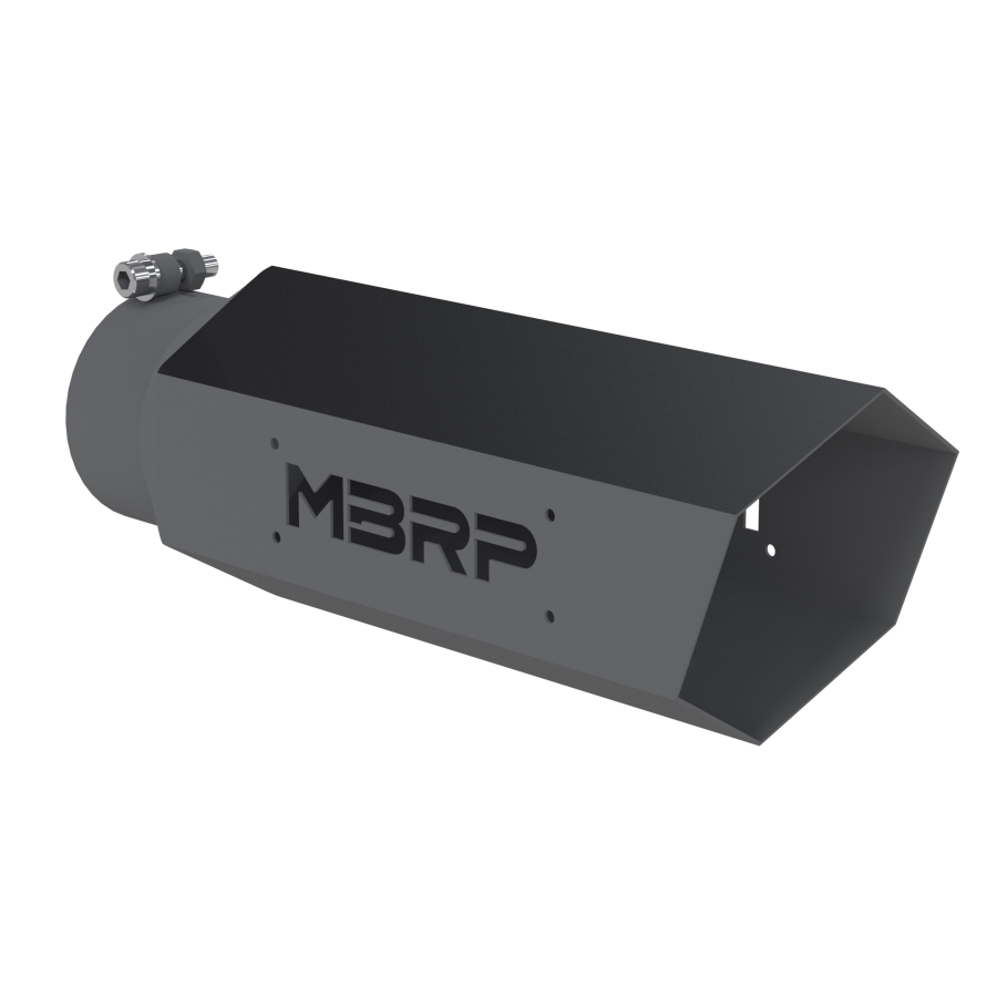 MBRP Exhaust - MBRP EXHAUST POWDERED COATED STAINLESS STEEL 4" INLET 5" OUTSIDE DIAMETER 16" ASSEMBLED LENGTH. - T5165BLK