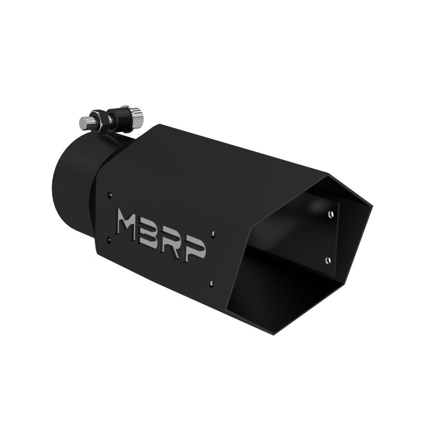 MBRP Exhaust - MBRP EXHAUST POWDERED COATED STAINLESS STEEL 3" INLET 4" OUTSIDE DIAMETER 10" ASSEMBLED LENGTH. - T5169BLK