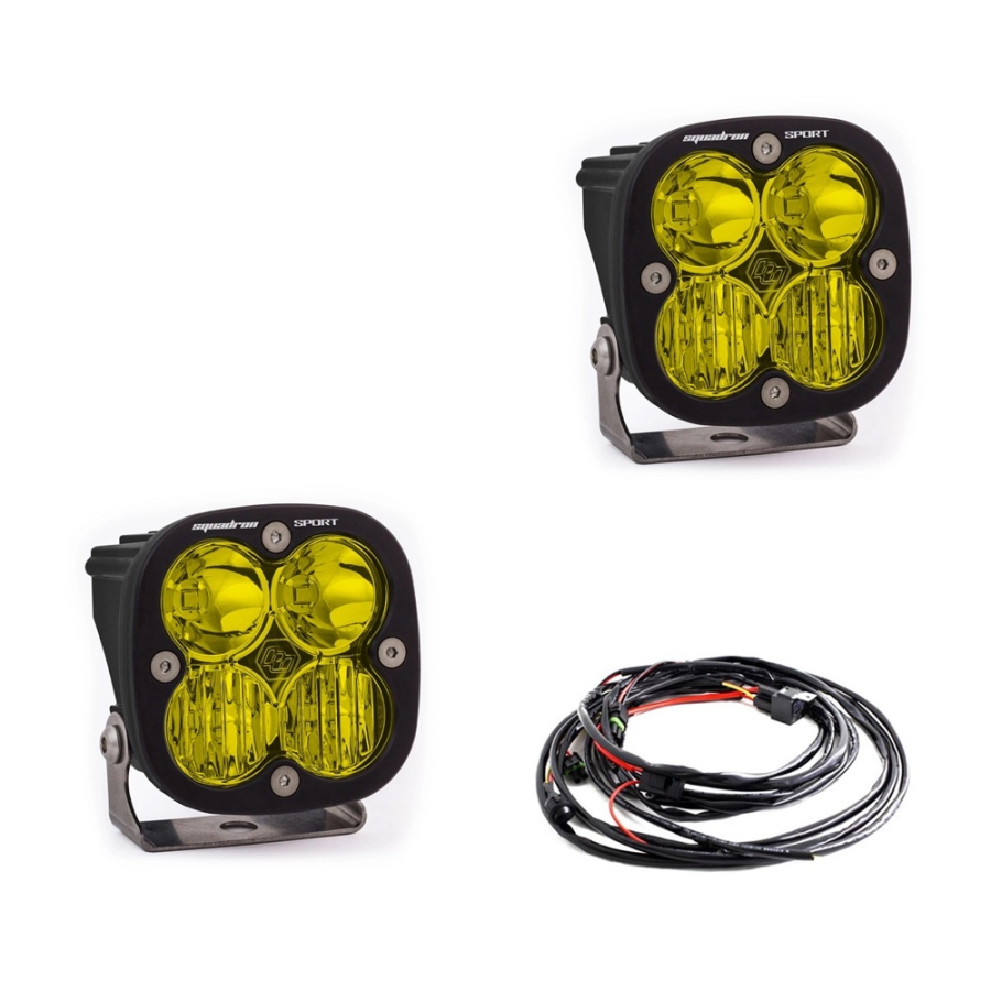 Baja Designs - SQUADRON SPORT LED LIGHT AMBER DRIVING/COMBO PAIR