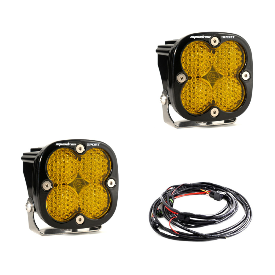 Baja Designs - SQUADRON SPORT LED LIGHT AMBER WORK/SCENE PAIR