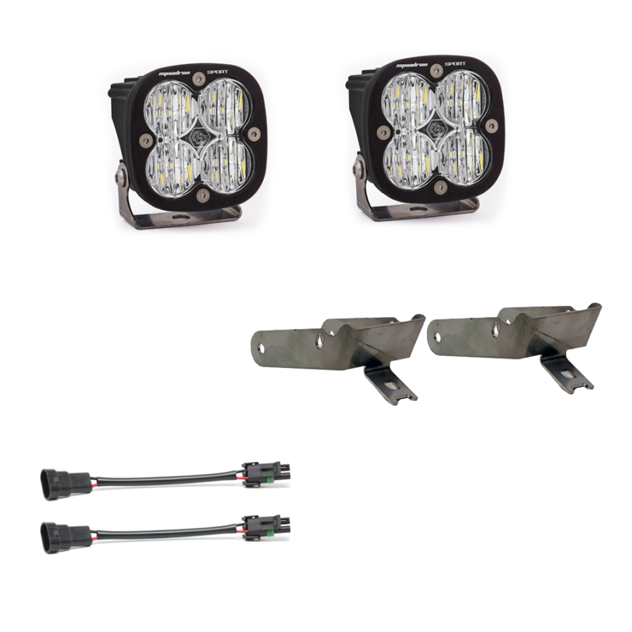 Baja Designs - Baja Designs Super Duty Fog Lights Squadron Sport Super Duty 99-10 Super Duty Fog Pocket Kit - 630817