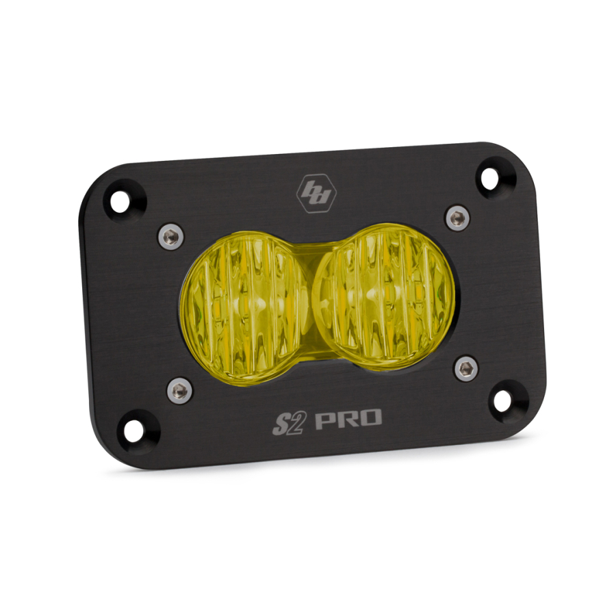 Baja Designs - S2 PRO LED LIGHT AMBER WIDE CORNERING FLUSH