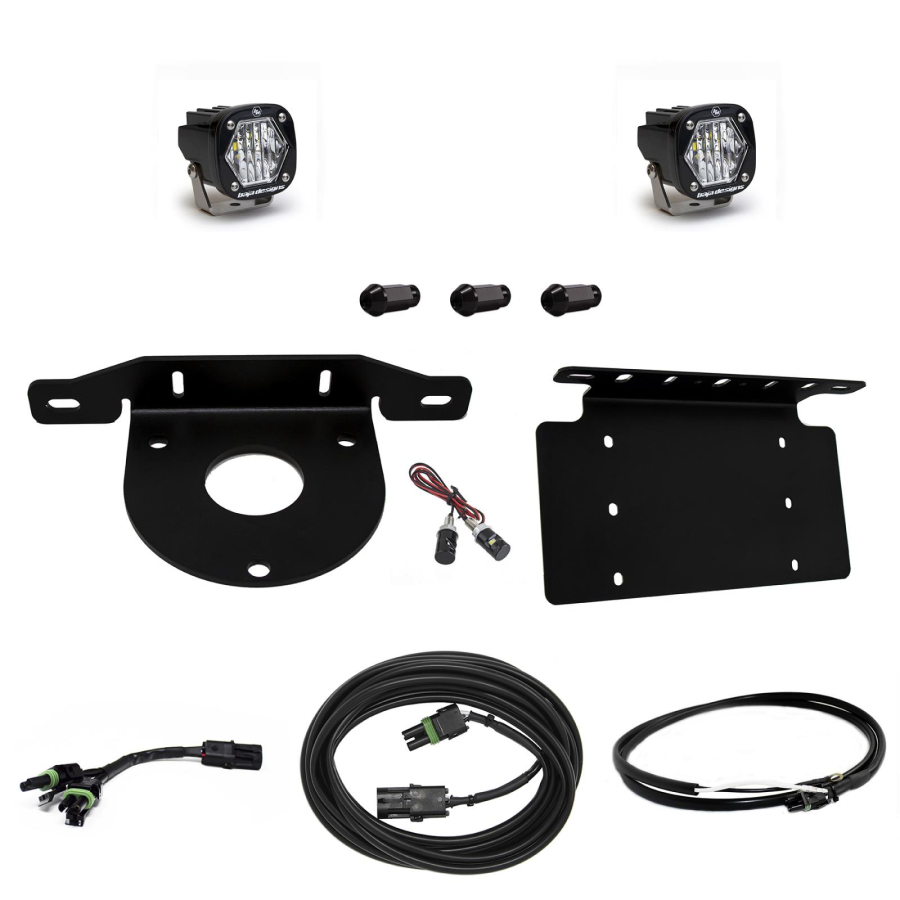 Baja Designs - Baja Designs Ford Bronco Dual S1 W/C Reverse Kit w/Lic Plate w/Upfitter - 447765UP