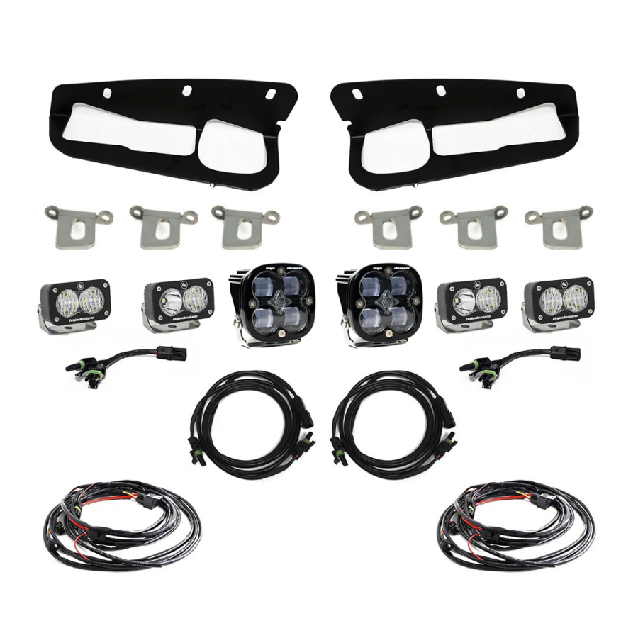 Baja Designs - 21+ Ford Bronco/22+ Ford Bronco Raptor Steel Bumper Fog Pocket Kit SAE