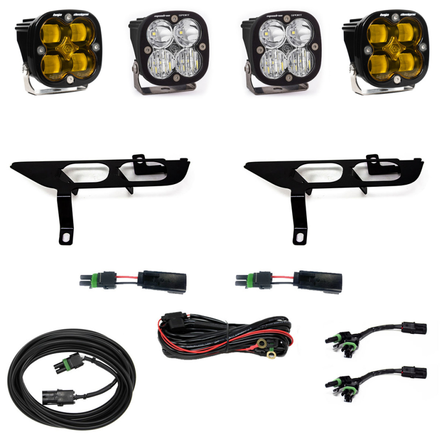 Baja Designs - 21+ Ford F-150 Fog Pocket Kit w/ DRL Driving Combo/SAE Squadron