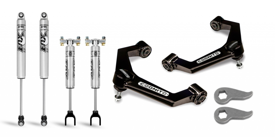 Cognito Motorsports Truck - Cognito Motorsports Truck 3-Inch Performance Leveling Kit With Fox PS 2.0 IFP Shocks for 20-22 Silverado/Sierra 2500/3500 2WD/4WD - 110-P0779