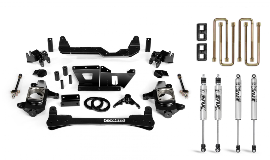 Cognito Motorsports Truck - Cognito Motorsports Truck 4-Inch Standard Lift Kit With Fox PS 2.0 IFP Shocks for 01-10 Silverado/Sierra 2500/3500 2WD/4WD - 110-P0785