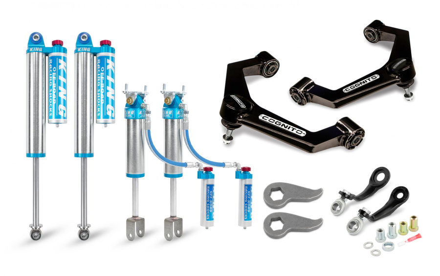 Cognito Motorsports Truck - Cognito Motorsports Truck 3-Inch Elite Leveling Kit with King 2.5 Reservoir Shocks for 20-22 Silverado/Sierra 2500/3500 2WD/4WD - 510-P0931