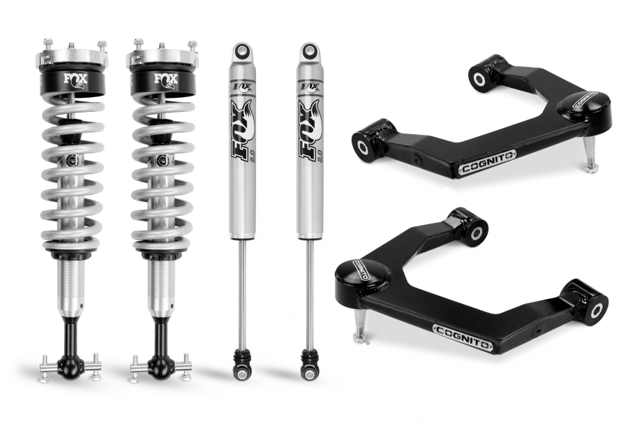 Cognito Motorsports Truck - Cognito Motorsports Truck 1-Inch Performance Leveling Kit With Fox PS Coilover 2.0 IFP Shocks for 19-22 Silverado Trail Boss/Sierra AT4 1500 4WD - 210-P0885