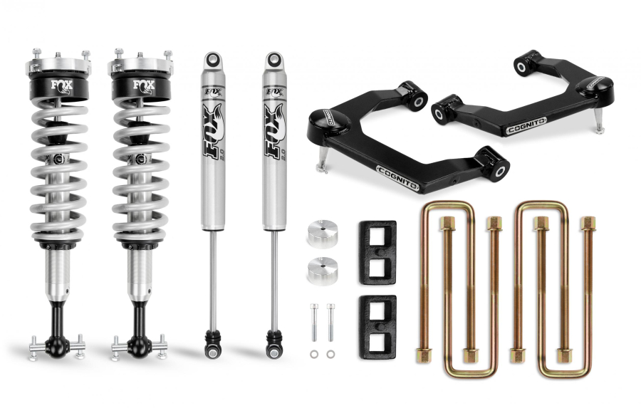 Cognito Motorsports Truck - Cognito Motorsports Truck 3-Inch Performance Ball Joint Leveling Lift Kit With Fox PS Coilover 2.0 IFP Shocks for 19-22 Silverado/Sierra 1500 2WD/4WD - 210-P0879