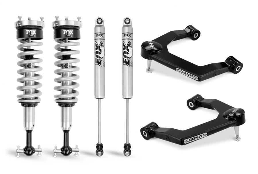 Cognito Motorsports Truck - Cognito Motorsports Truck 3-Inch Performance Uniball Leveling Kit With Fox PS Coilover 2.0 IFP Shocks for 19-22 Silverado/Sierra 1500 2WD/4WD - 210-P0875