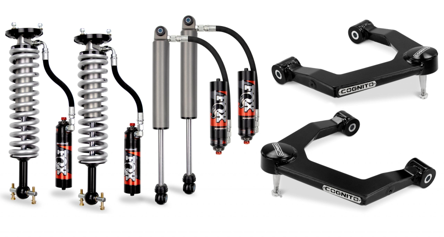 Cognito Motorsports Truck - Cognito Motorsports Truck 3-Inch Elite Leveling Kit with Fox Elite 2.5 Reservoir Shocks for 19-22 Silverado/Sierra 1500 2WD/4WD - 210-P1006