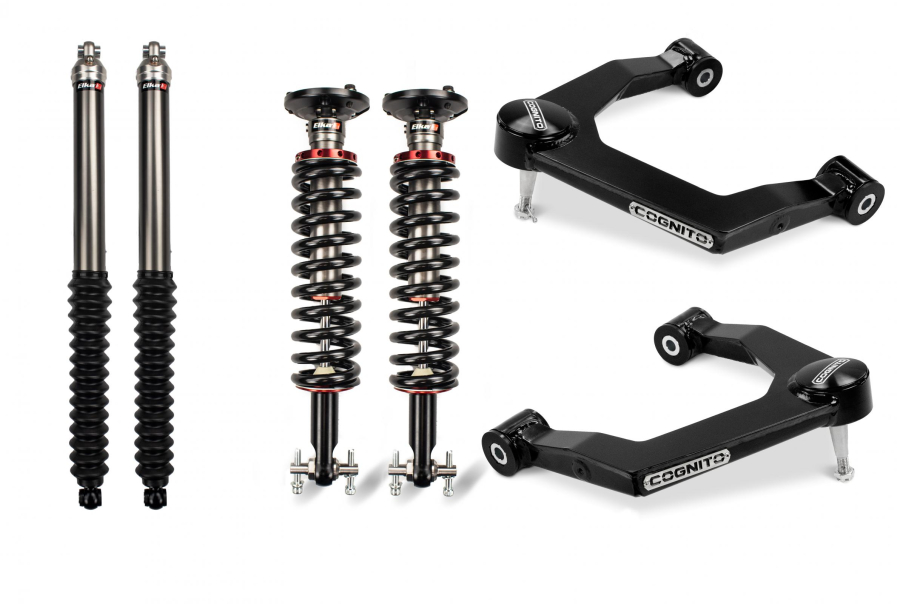 Cognito Motorsports Truck - Cognito Motorsports Truck 1-Inch Performance Leveling Kit With Elka 2.0 IFP Shocks for 19-22 Silverado Trail Boss/Sierra AT4 1500 4WD - 210-P1140