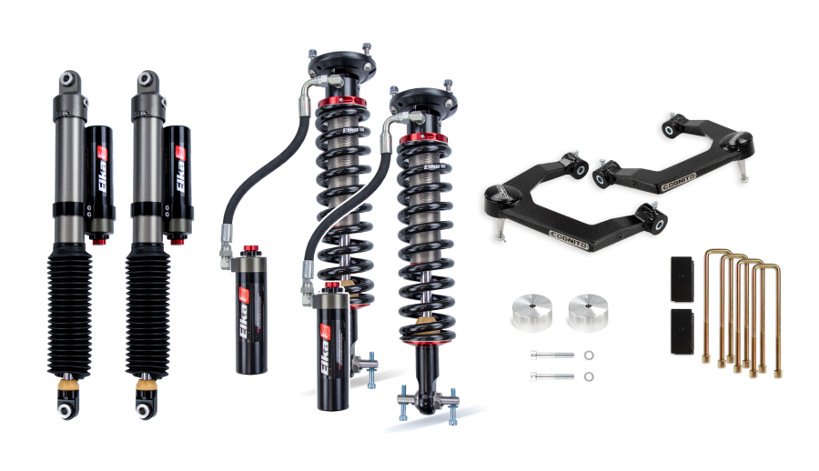 Cognito Motorsports Truck - Cognito Motorsports Truck 3-Inch Elite Leveling Lift Kit With Elka 2.5 Shocks For 19-22 Silverado/ Sierra 1500 2WD/4WD - 210-P1138