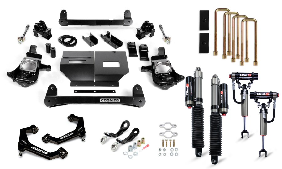 Cognito Motorsports Truck - Cognito Motorsports Truck 4-Inch Elite Lift Kit with Elka 2.5 reservoir shocks for 11-19 Silverado/Sierra 2500/3500 2WD/4WD - 210-P1153