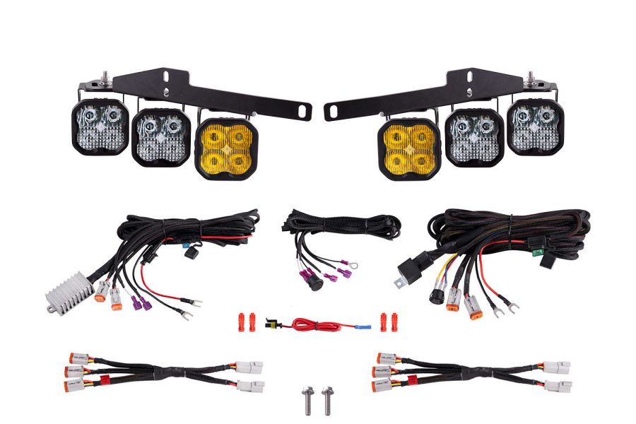 Diode Dynamics - Diode Dynamics SS3 LED Fog Light Kit for 2017-2020 Ford Raptor Yellow Pro - DD6366